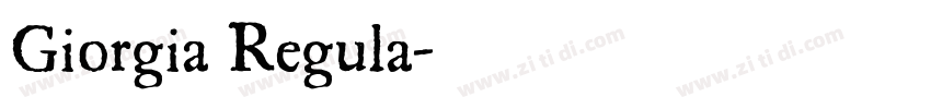 Giorgia Regula字体转换